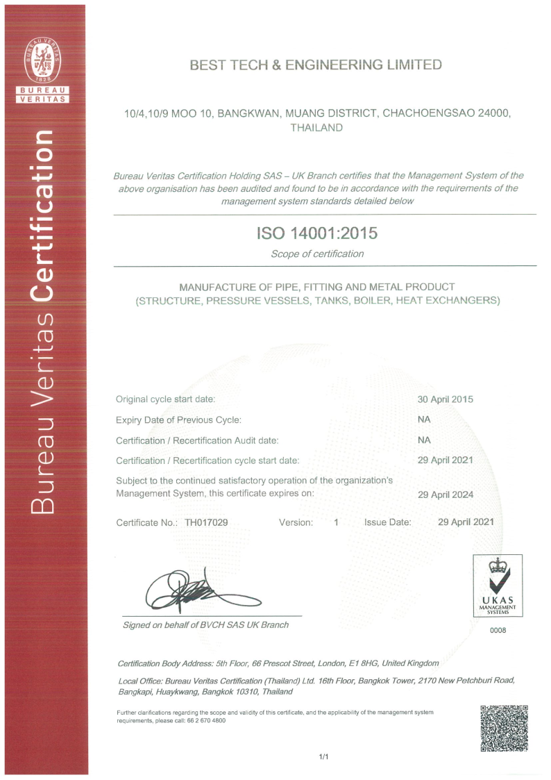 Certificates - Best Tech & Engineering Ltd.